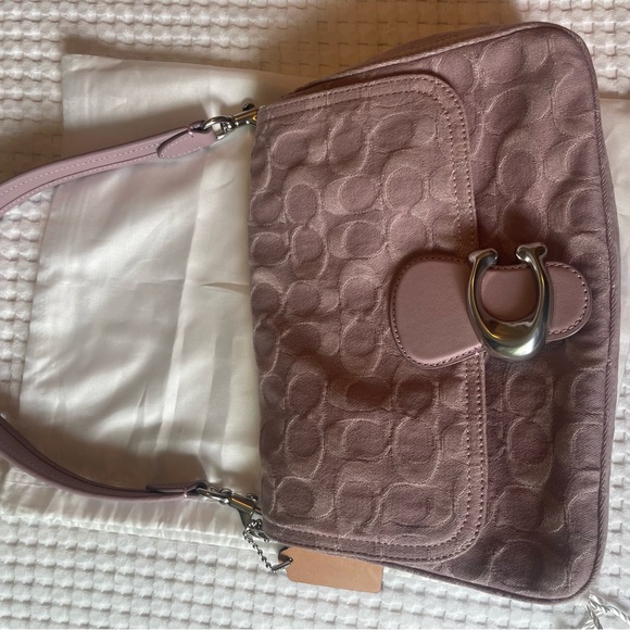 Coach Soft Tabby in Pale Purple/Pink Denim Bag - Picture 8 of 13